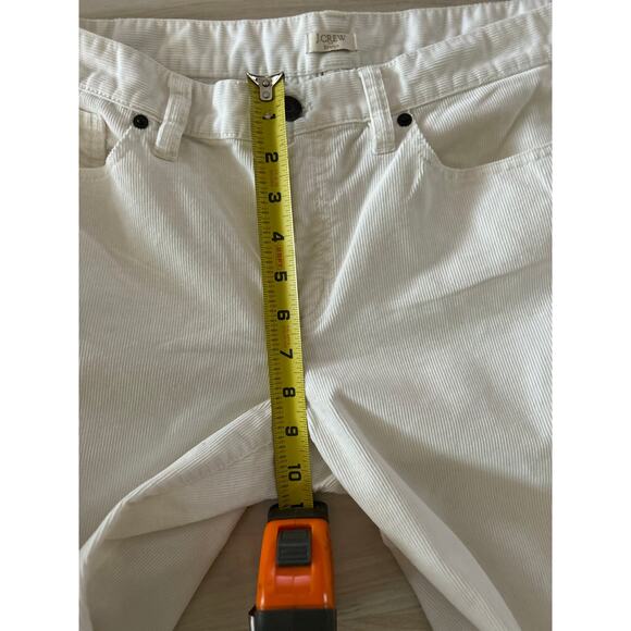 J.Crew Stretch White Corduroy Pants Women 31 Slim Fit Ankle Casual Preppy - Picture 4 of 9